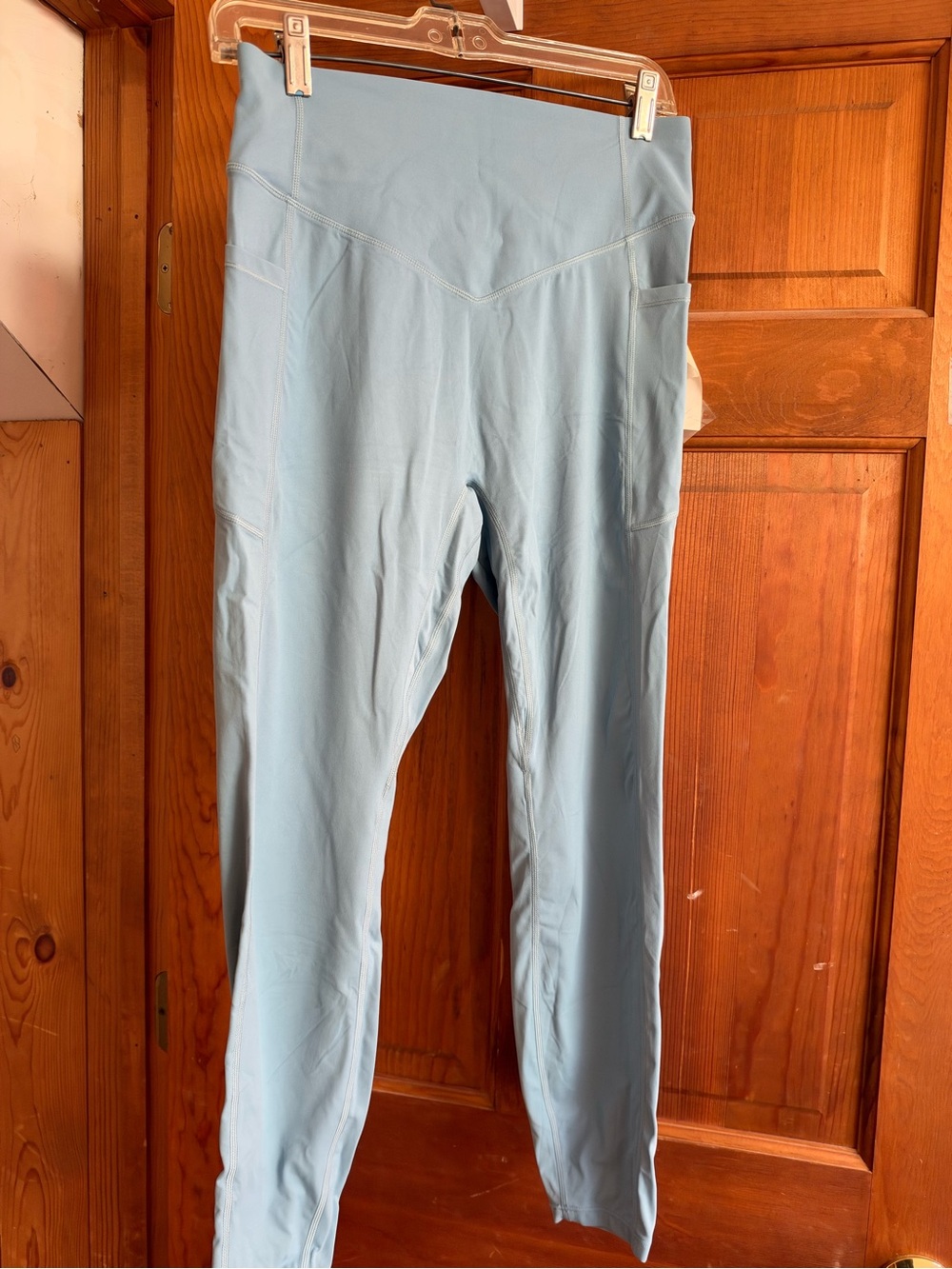 HALARA Light Blue High-Rise Leggings with Side Pockets